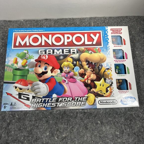 Monopoly Gamer Nintendo Mario Bros Battle Edition Board Game Hasbro Gaming New - Picture 1 of 7